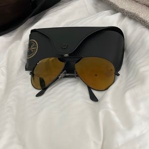 Ray-ban mirrors orange aviators